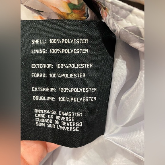 GUESS Floral Double-Breasted Water-Resistant Trench Coat size XS - Picture 7 of 14